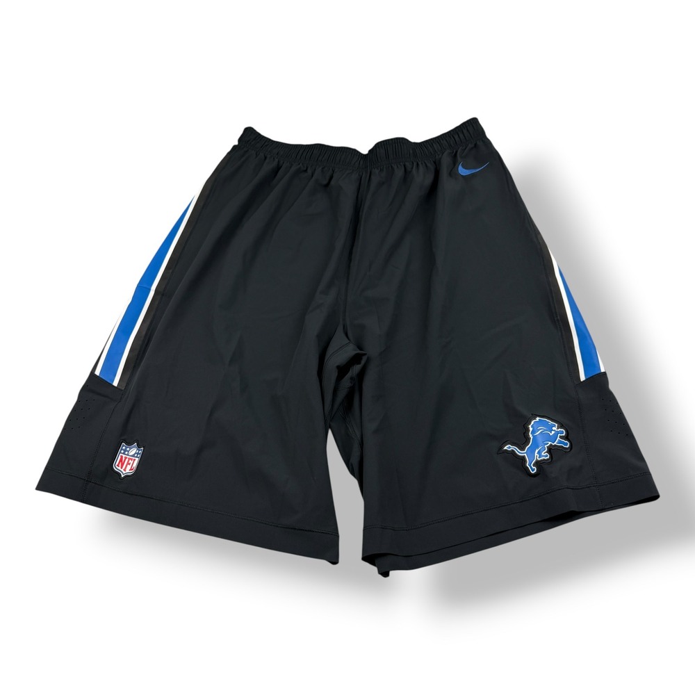 Nike Detroit Lions NFL Onfield Apparel Shorts Mens XXLT Black Blue 748416-010